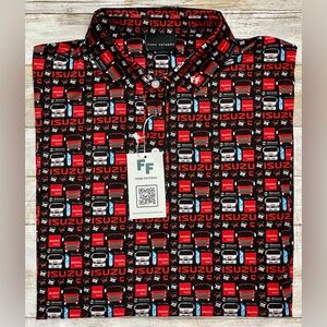 Fore Fathers Isuzu Graphic Men's Polo Shirt Size Large New With Tag